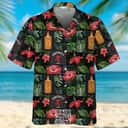 Fireball Whisky Hawaiian Shirt Palm Leaves Hibiscus Flower Pattern Fireball Whisky Hawaiian Shirt Palm Leaves Hibiscus Flower Pattern