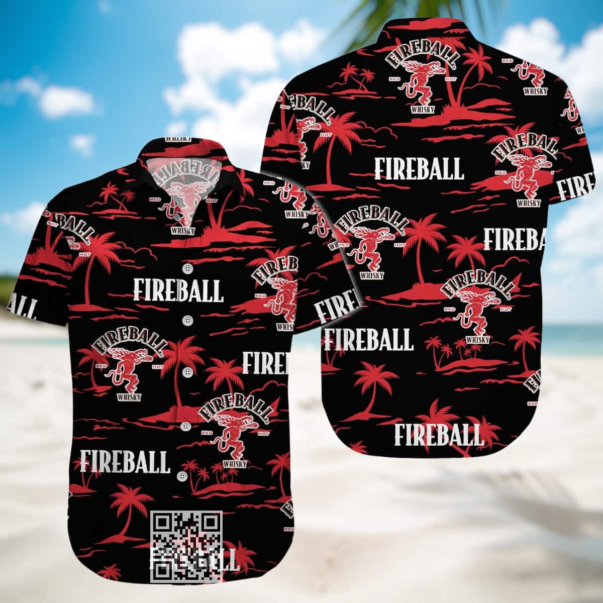 Fireball Whisky Hawaiian Shirt Island Pattern Fireball Whisky Hawaiian Shirt Island Pattern