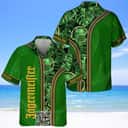 Jagermeister Hawaiian Shirt Palm Leaves Pattern
