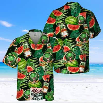Aloha Jagermeister Hawaiian Shirt Watermelon Beach Lovers Gift Aloha Jagermeister Hawaiian Shirt Watermelon Beach Lovers Gift