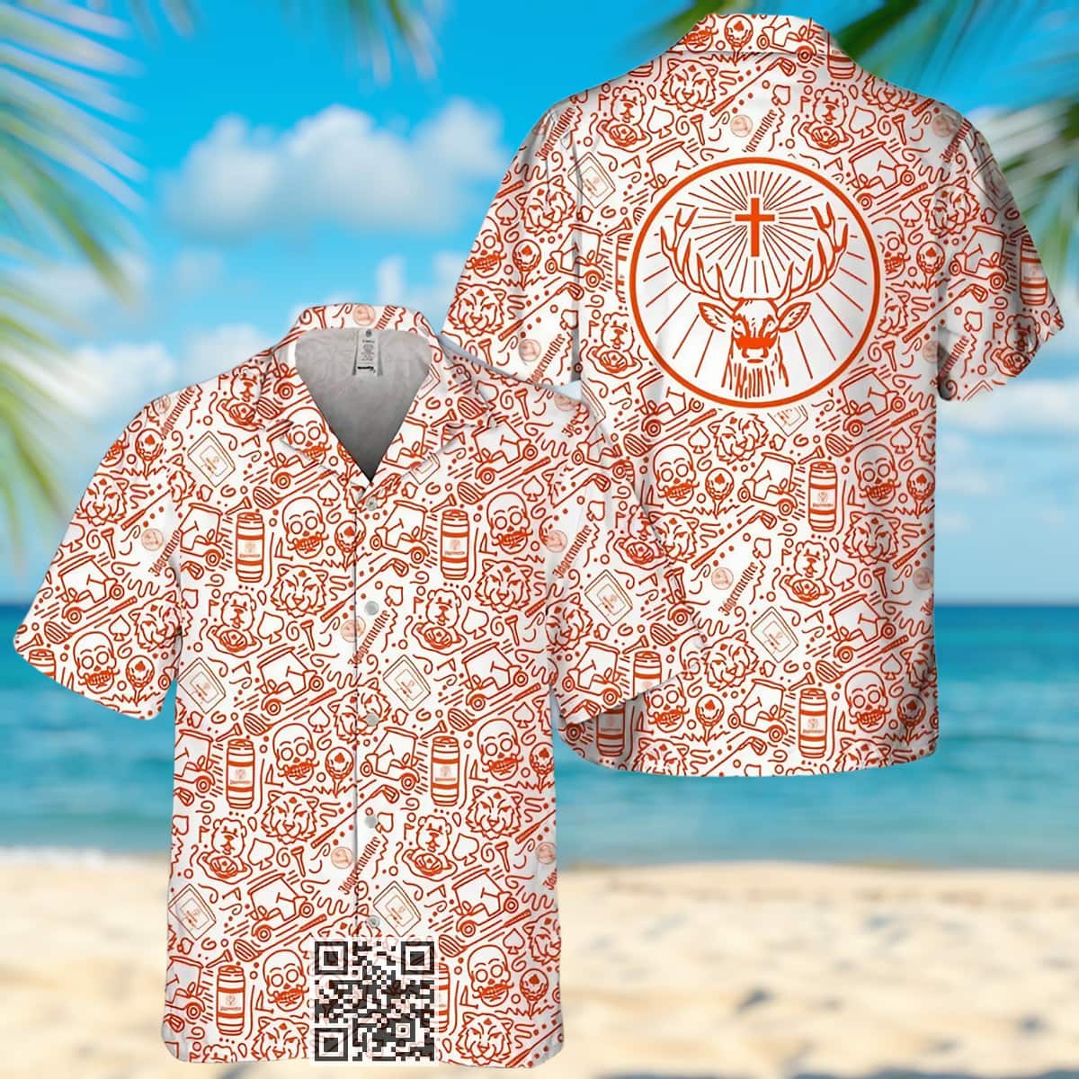 Jagermeister Hawaiian Shirt Doodle Art Summer Beach Gift Jagermeister Hawaiian Shirt Doodle Art Summer Beach Gift