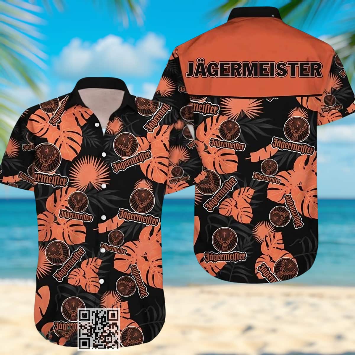 Jagermeister Hawaiian Shirt Palm Leaves Pattern Summer Beach Gift Jagermeister Hawaiian Shirt Palm Leaves Pattern Summer Beach Gift