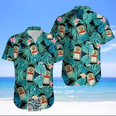 Aloha Jagermeister Hawaiian Shirt Tropical Palm Leaves