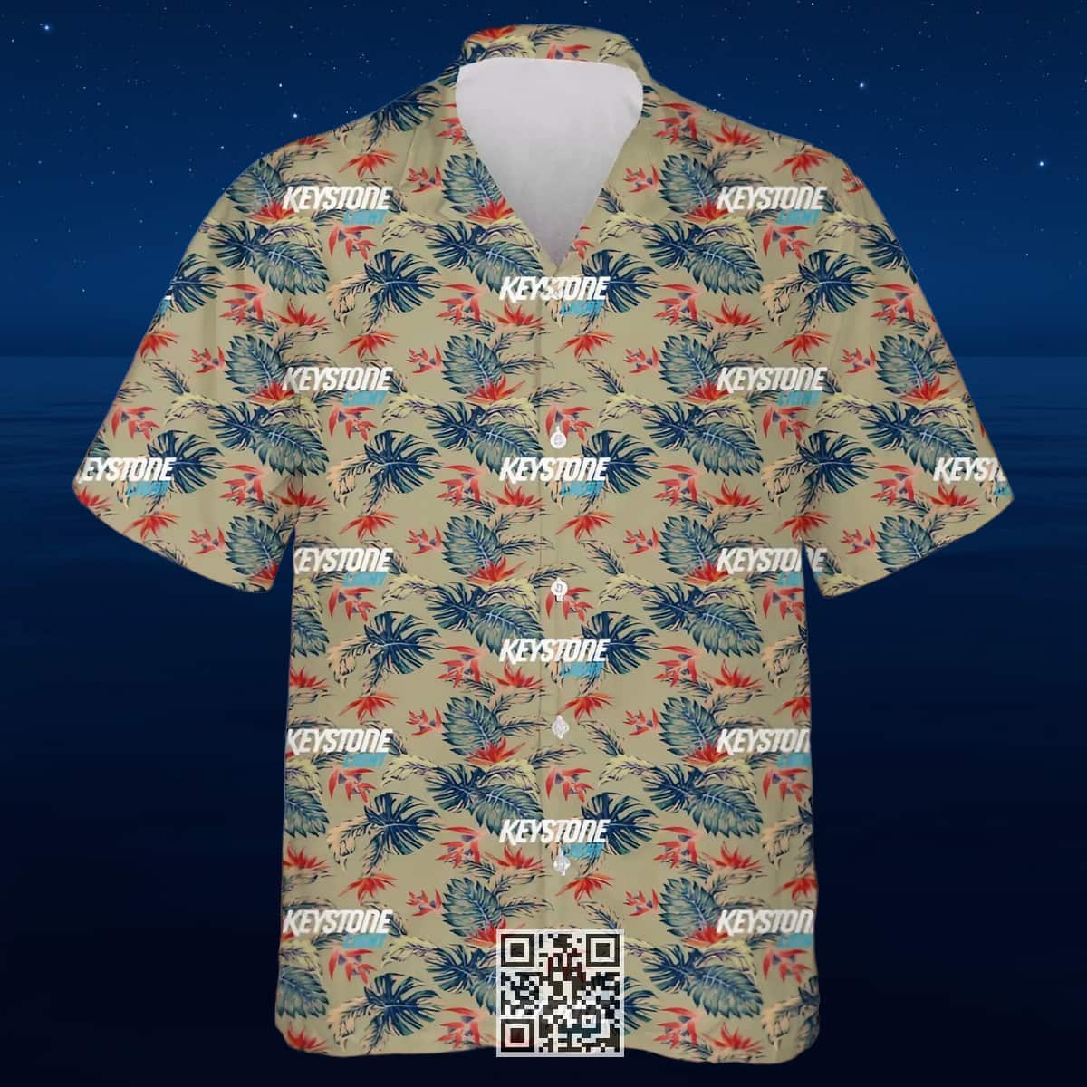 Khaki Keystone Light Beer Hawaiian Shirt Summer Gift For Friend Khaki Keystone Light Beer Hawaiian Shirt Summer Gift For Friend