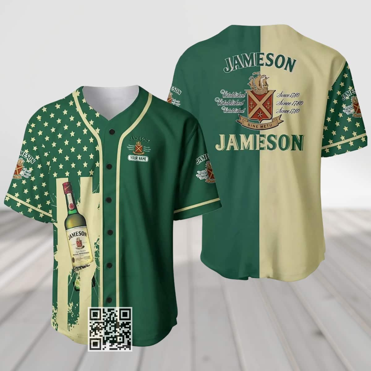 Personalized Jameson Irish Whiskey Baseball Jersey Custom Name