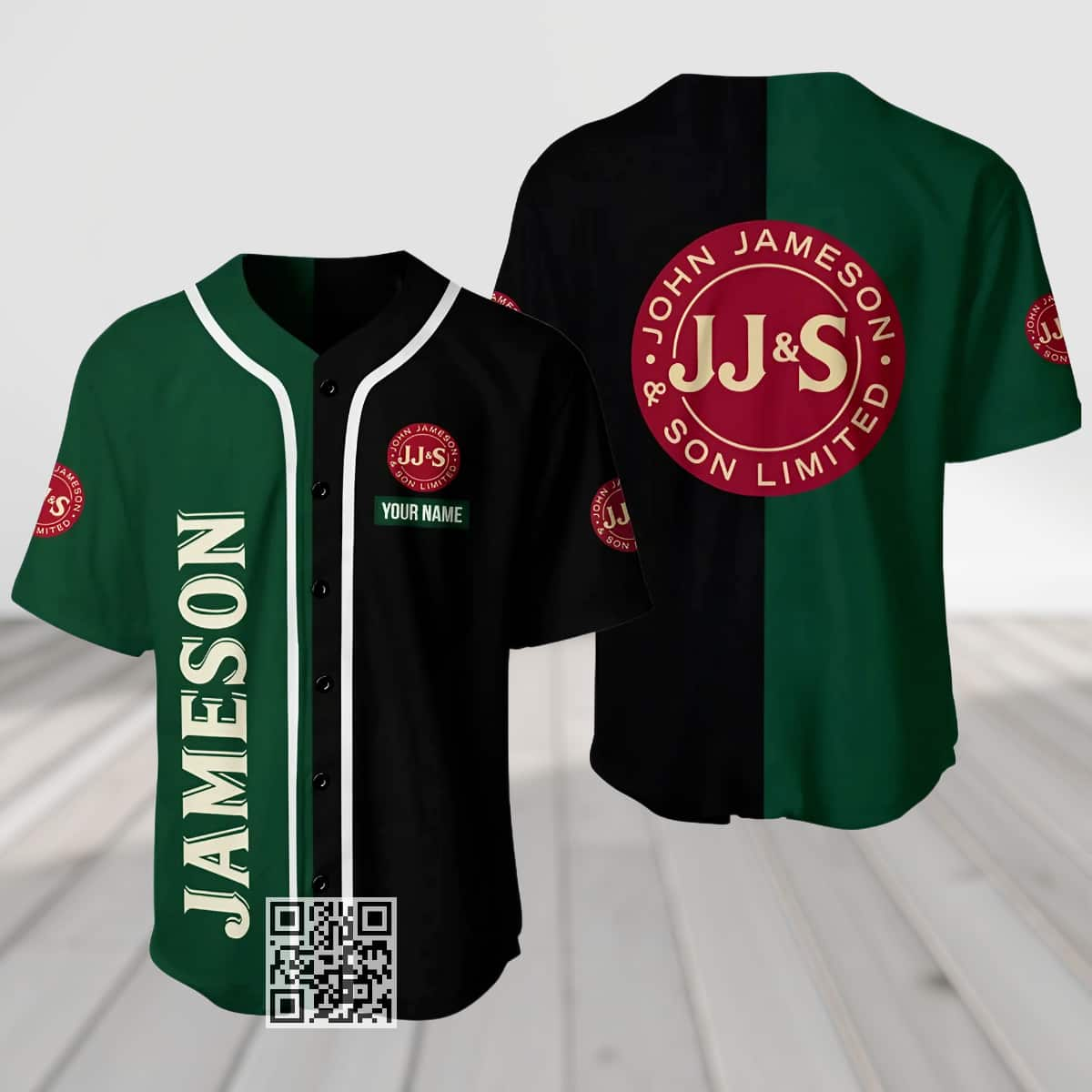 Jameson Irish Whiskey Baseball Jersey Custom Name