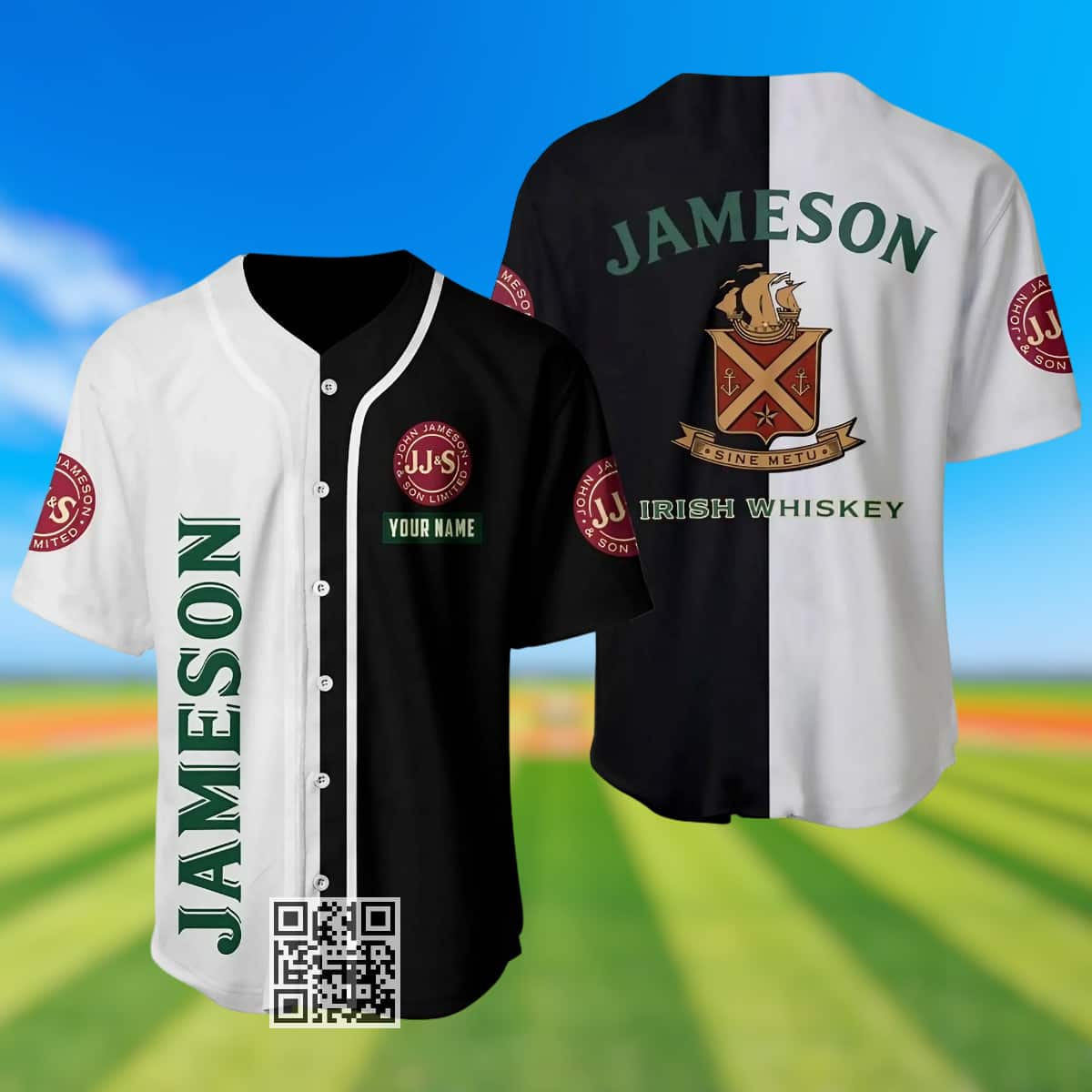 Personalized Multicolor Jameson Irish Whiskey Baseball Jersey Custom Name