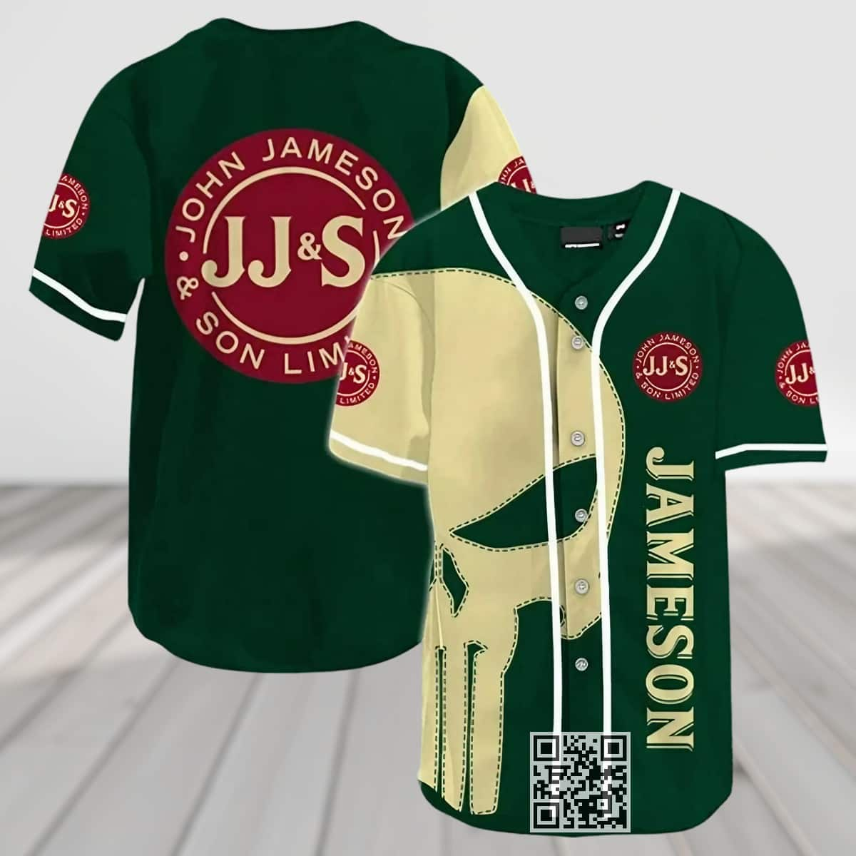 Skull Jameson Irish Whiskey Baseball Jersey