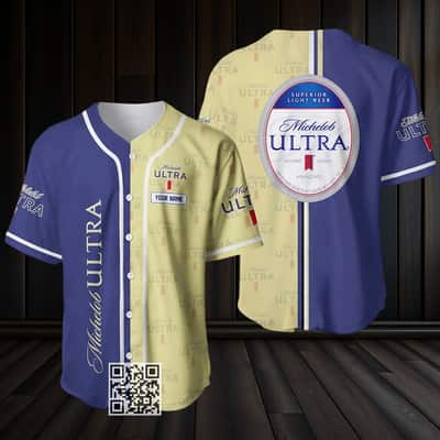Personalized Michelob ULTRA Baseball Jersey Superior Light Beer Custom Name