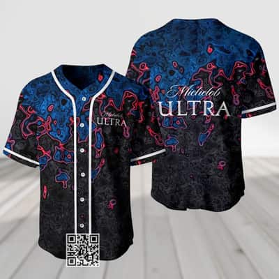 Michelob ULTRA Beer Baseball Jersey Abstract Holographic