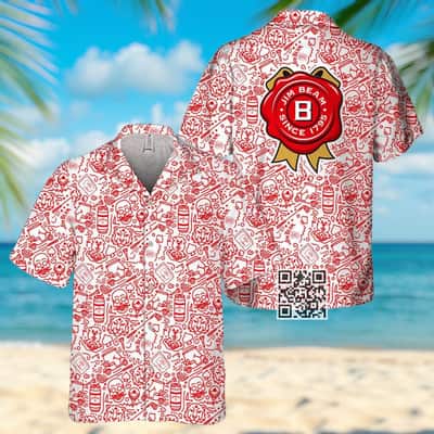 Jim Beam Hawaiian Shirt Doodle Art