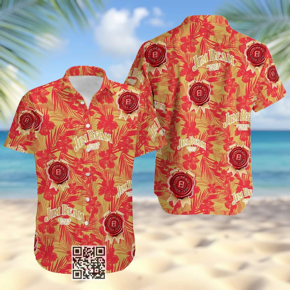 Aloha Jim Beam Hawaiian Shirt Tropical Flower Pattern Aloha Jim Beam Hawaiian Shirt Tropical Flower Pattern