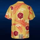 Aloha Jim Beam Hawaiian Shirt Palm Leaves Pattern