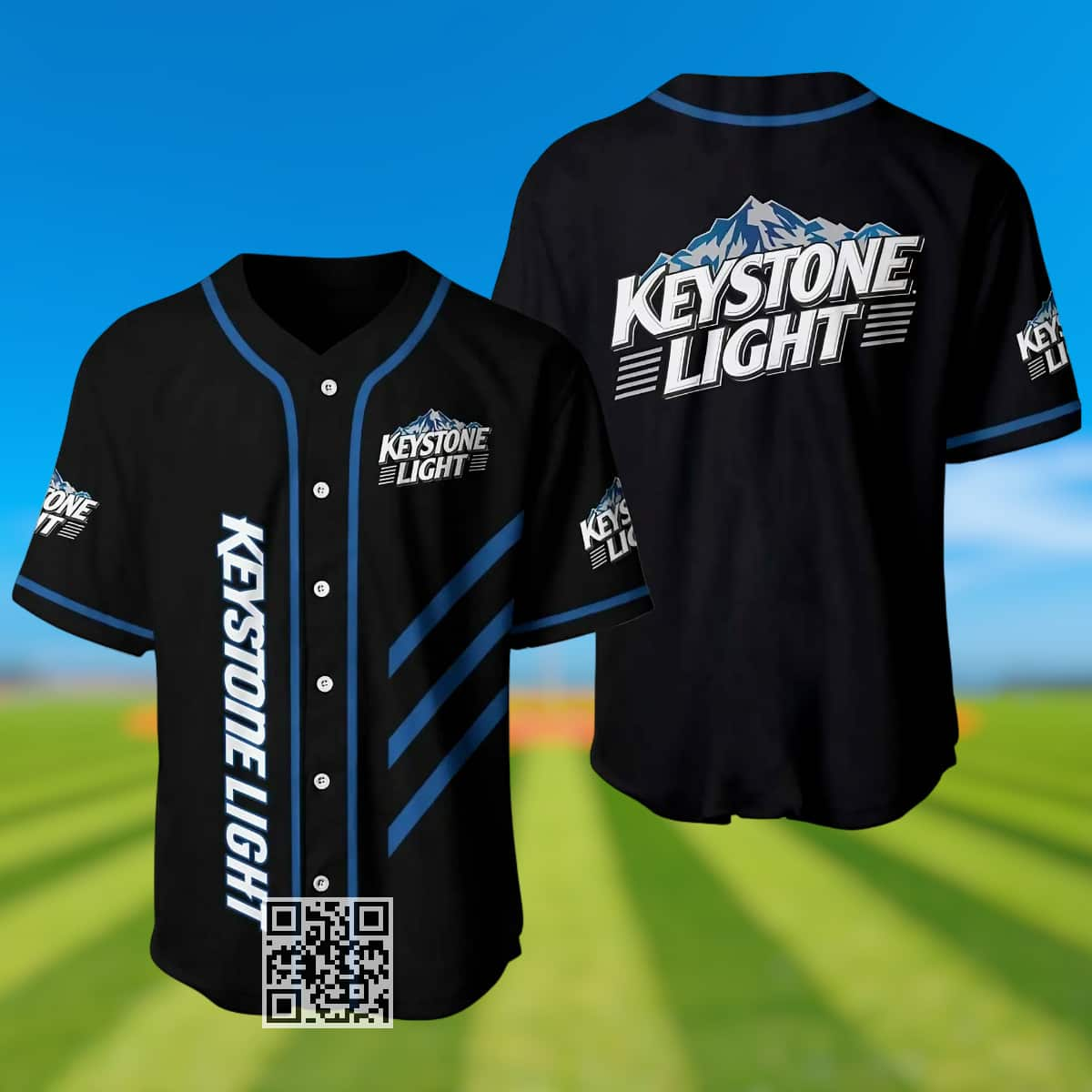 Black Keystone Light Baseball Jersey Gift For Beer Lovers