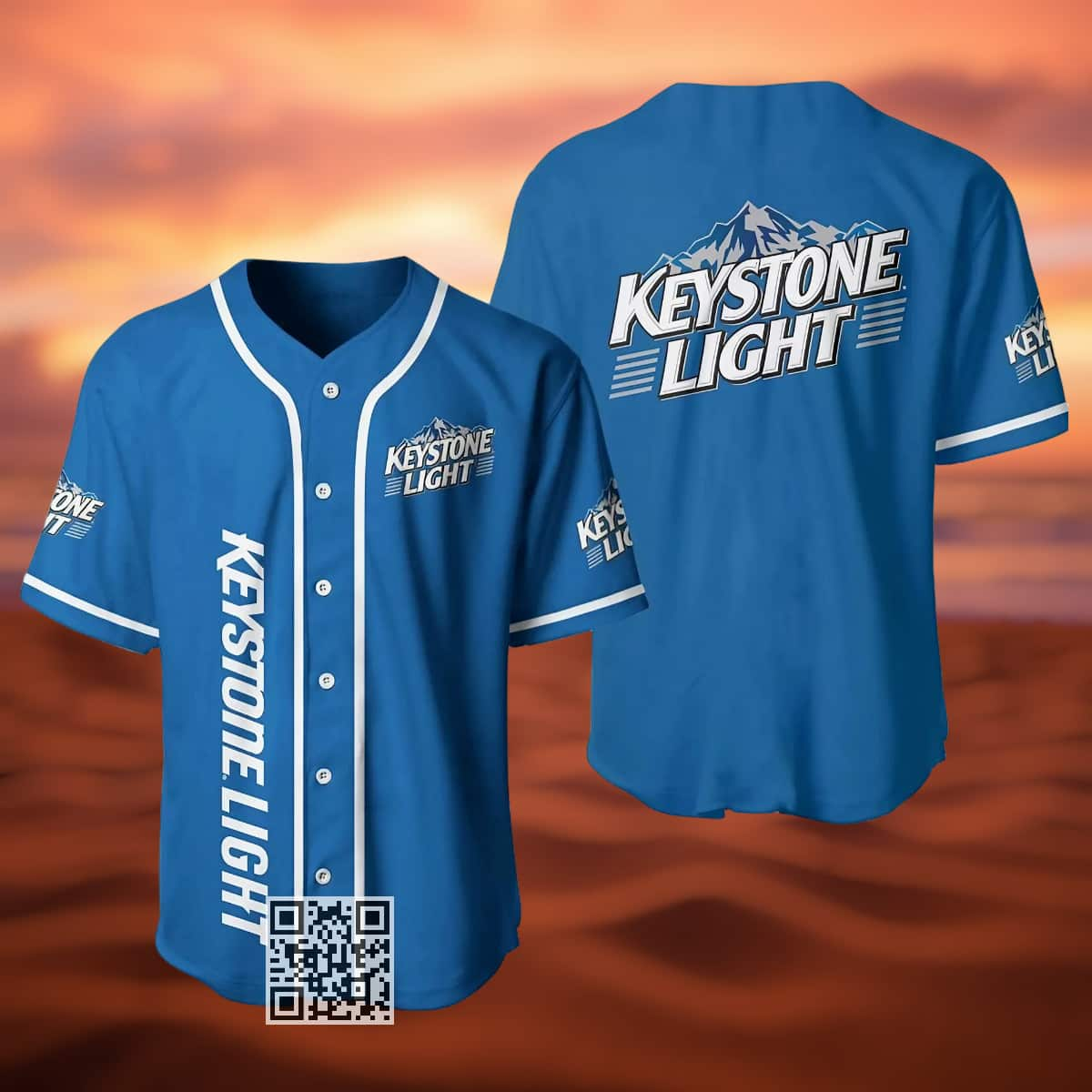 Blue Keystone Light Baseball Jersey Beer Lovers Gift