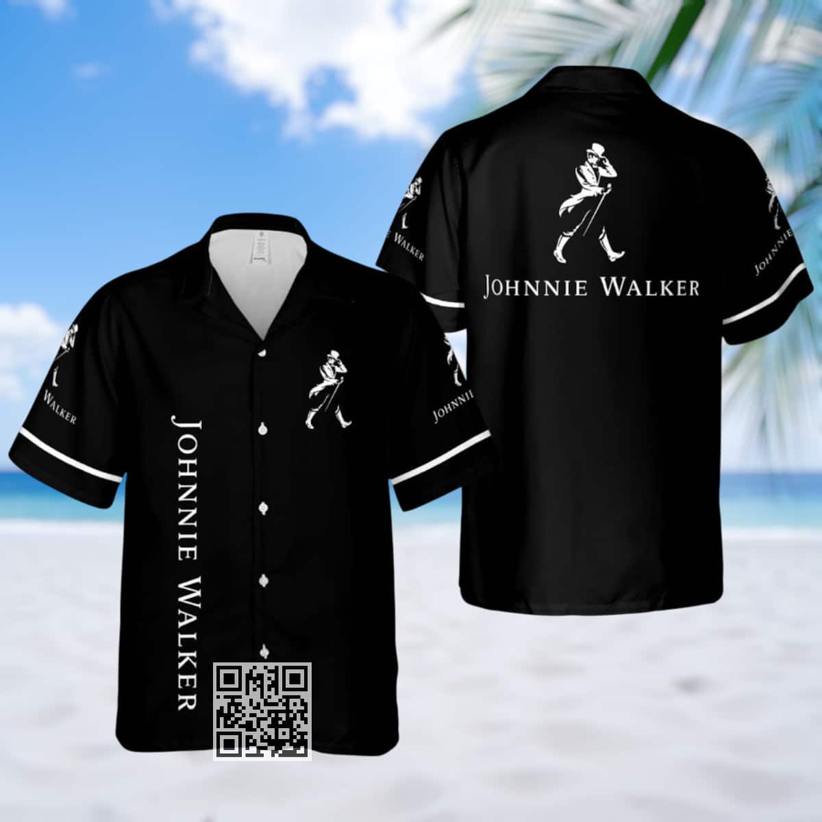 Black Johnnie Walker Hawaiian Shirt Gift For Whisky Lovers Black Johnnie Walker Hawaiian Shirt Gift For Whisky Lovers