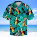 Aloha Johnnie Walker Red Label Hawaiian Shirt Palm Leaves Pattern