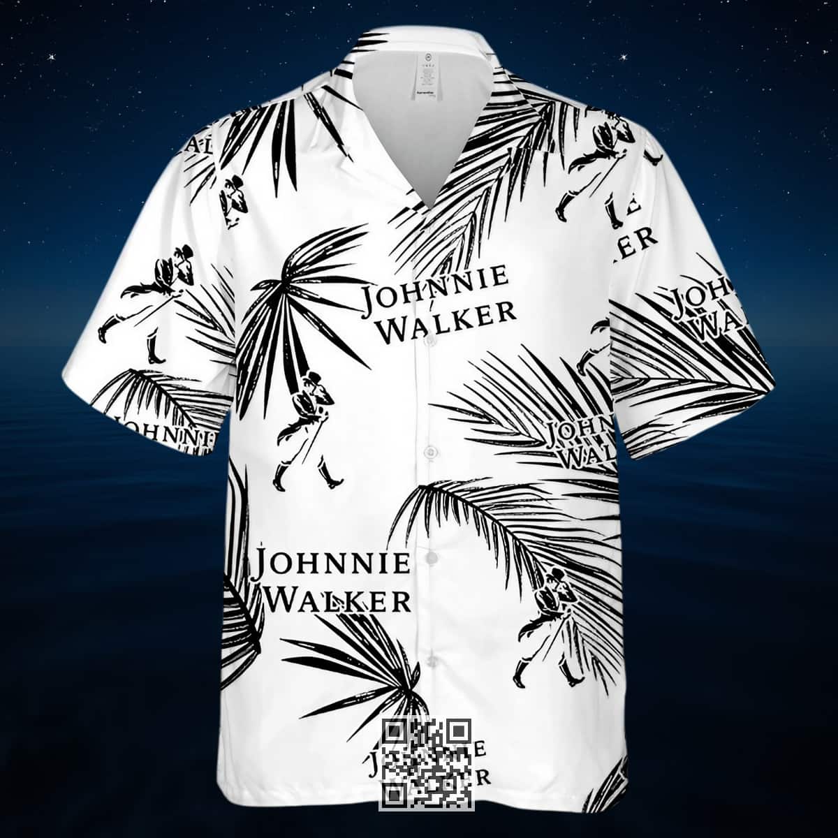 Aloha Johnnie Walker Hawaiian Shirt Palm Leaves Pattern Aloha Johnnie Walker Hawaiian Shirt Palm Leaves Pattern