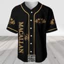 Macallan Whiskey Baseball Jersey Back Off Skeleton