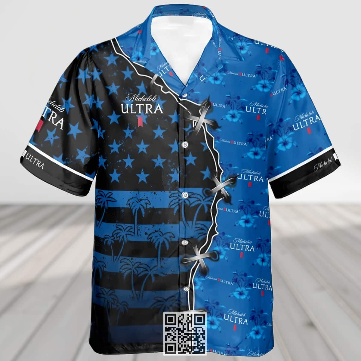 Aloha Michelob ULTRA Beer Hawaiian Shirt Tropical Split Aloha Michelob ULTRA Beer Hawaiian Shirt Tropical Split