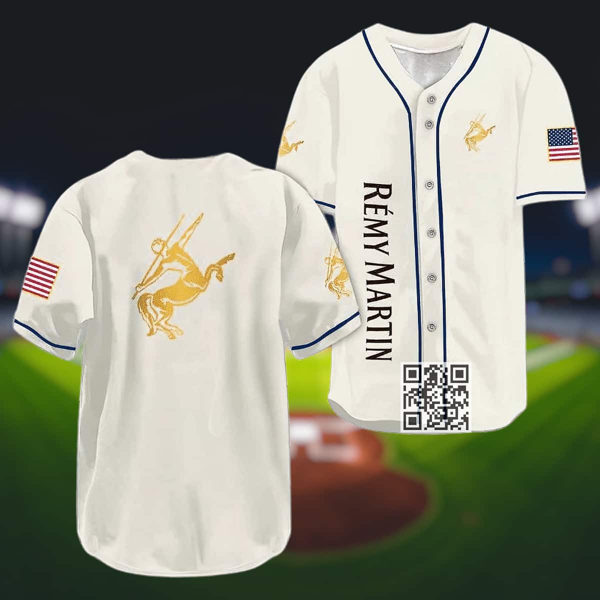 Remy Martin Baseball Jersey US Flag Gift For Best Friends