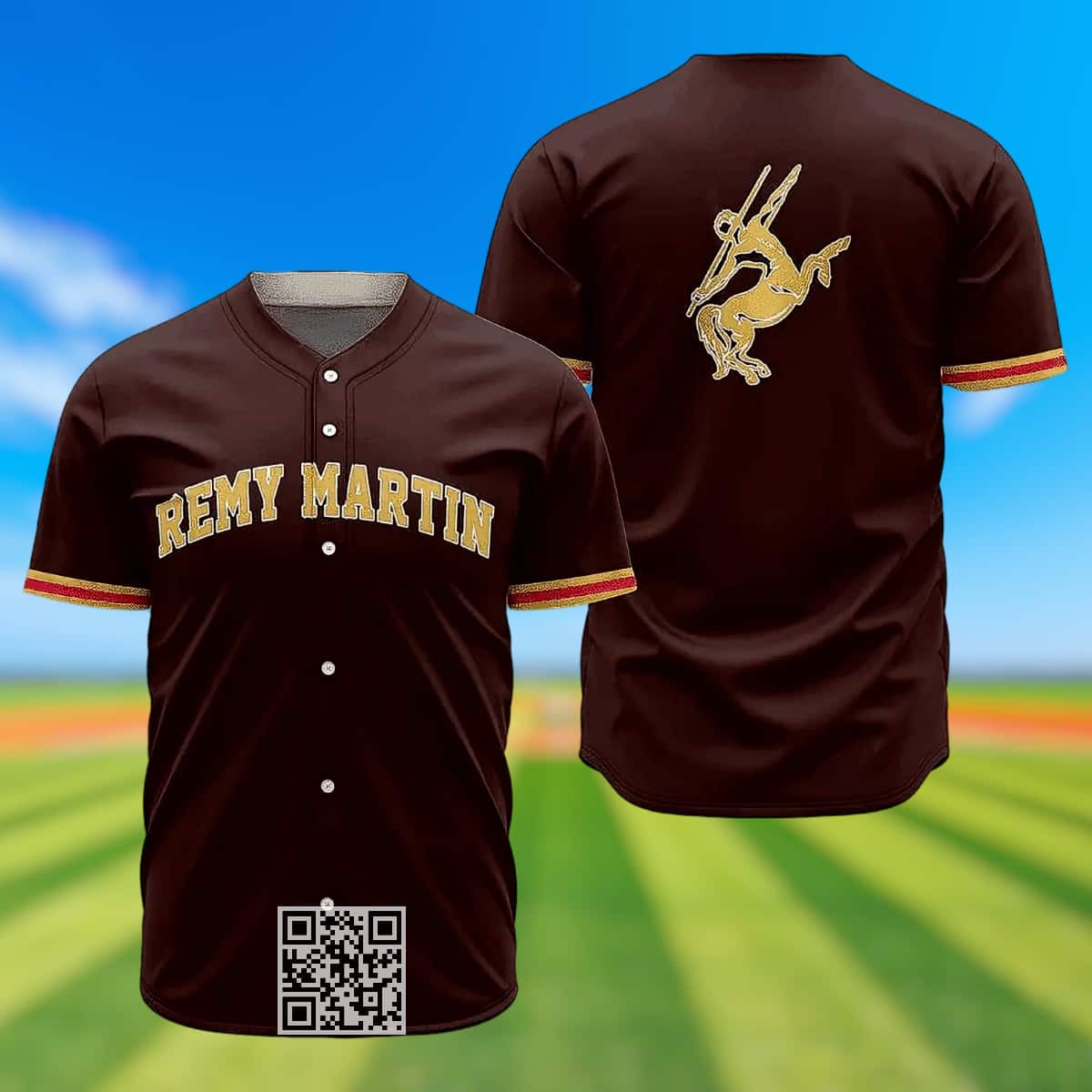 Brown Remy Martin Baseball Jersey Gift For Sporty Friend Brown Remy Martin Baseball Jersey Gift For Sporty Friend