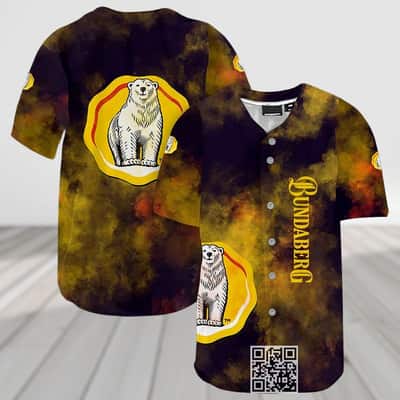 Bundaberg Baseball Jersey Colorful Smoke Pattern