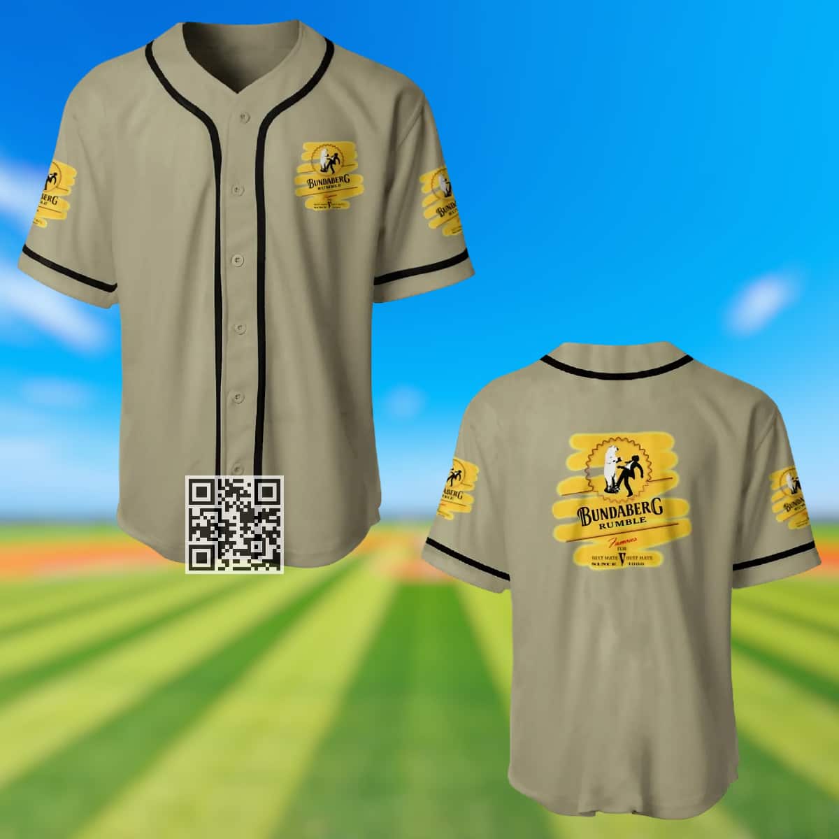 Khaki Bundaberg Rumble Essential Baseball Jersey Khaki Bundaberg Rumble Essential Baseball Jersey