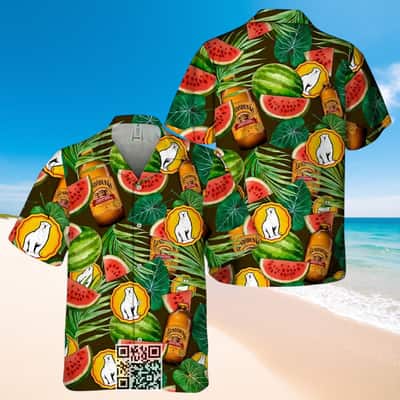 Aloha Bundaberg Hawaiian Shirt Tropical Palm Leaves Watermelon Pattern