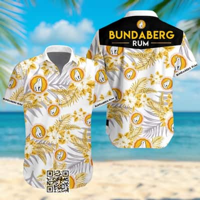 Aloha Bundaberg Rum Hawaiian Shirt Tropical Flower Pattern