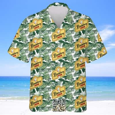 Aloha Bundaberg Rum Hawaiian Shirt Tropical Palm Leaves