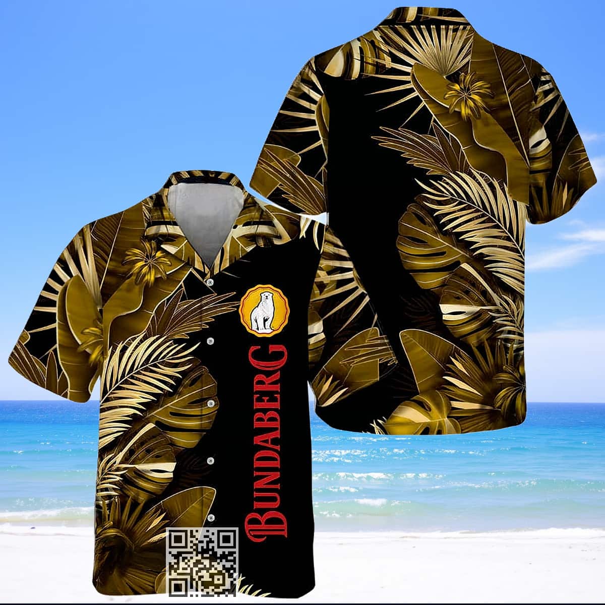 Bundaberg Rum Hawaiian Shirt Tropical Palm Leaves Bundaberg Rum Hawaiian Shirt Tropical Palm Leaves