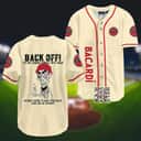 Beige Achmed Back Off With Bacardi Rum Baseball Jersey Beige Achmed Back Off With Bacardi Rum Baseball Jersey