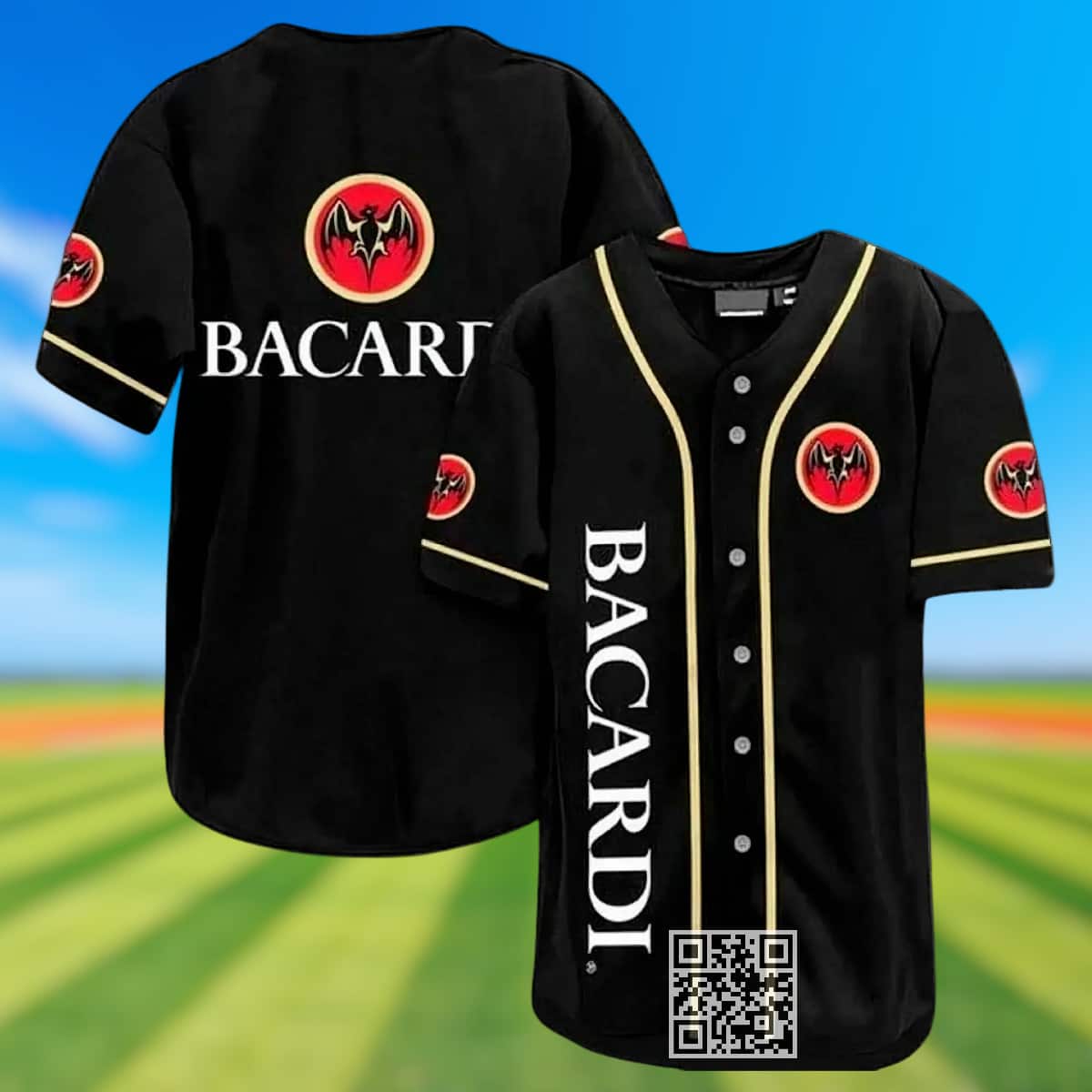 Black Bacardi Baseball Jersey Gift For Best Friends Black Bacardi Baseball Jersey Gift For Best Friends