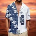 Personalized Busch Light Hawaiian Shirt Tropical Flower Pattern Custom Name