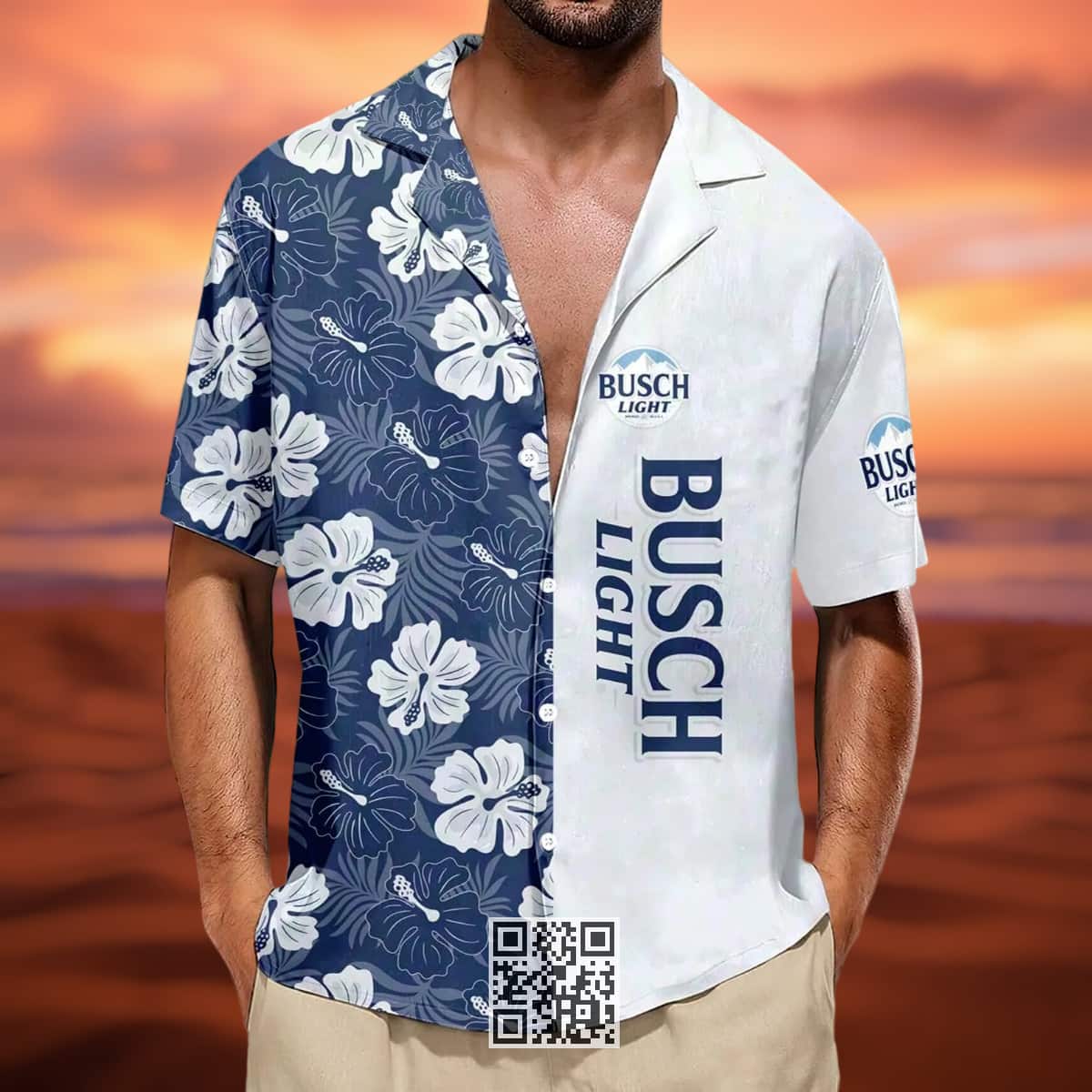 Personalized Busch Light Hawaiian Shirt Tropical Flower Pattern Custom Name Personalized Busch Light Hawaiian Shirt Tropical Flower Pattern Custom Name