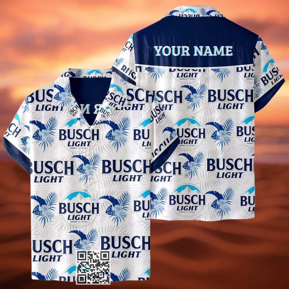 Busch Light Beer Hawaiian Shirt Tropical Flower Pattern Custom Name Busch Light Beer Hawaiian Shirt Tropical Flower Pattern Custom Name