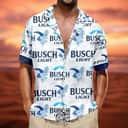 Busch Light Beer Hawaiian Shirt Tropical Flower Pattern Custom Name