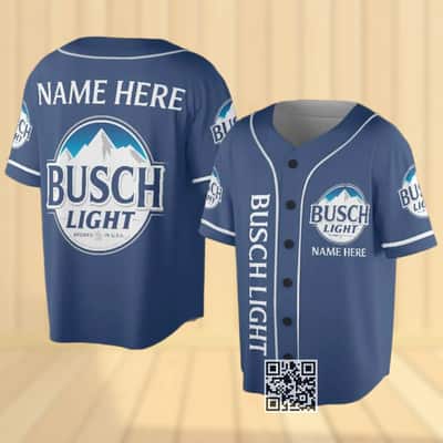 Busch Light Baseball Jersey Custom Name Beer Lovers Gift