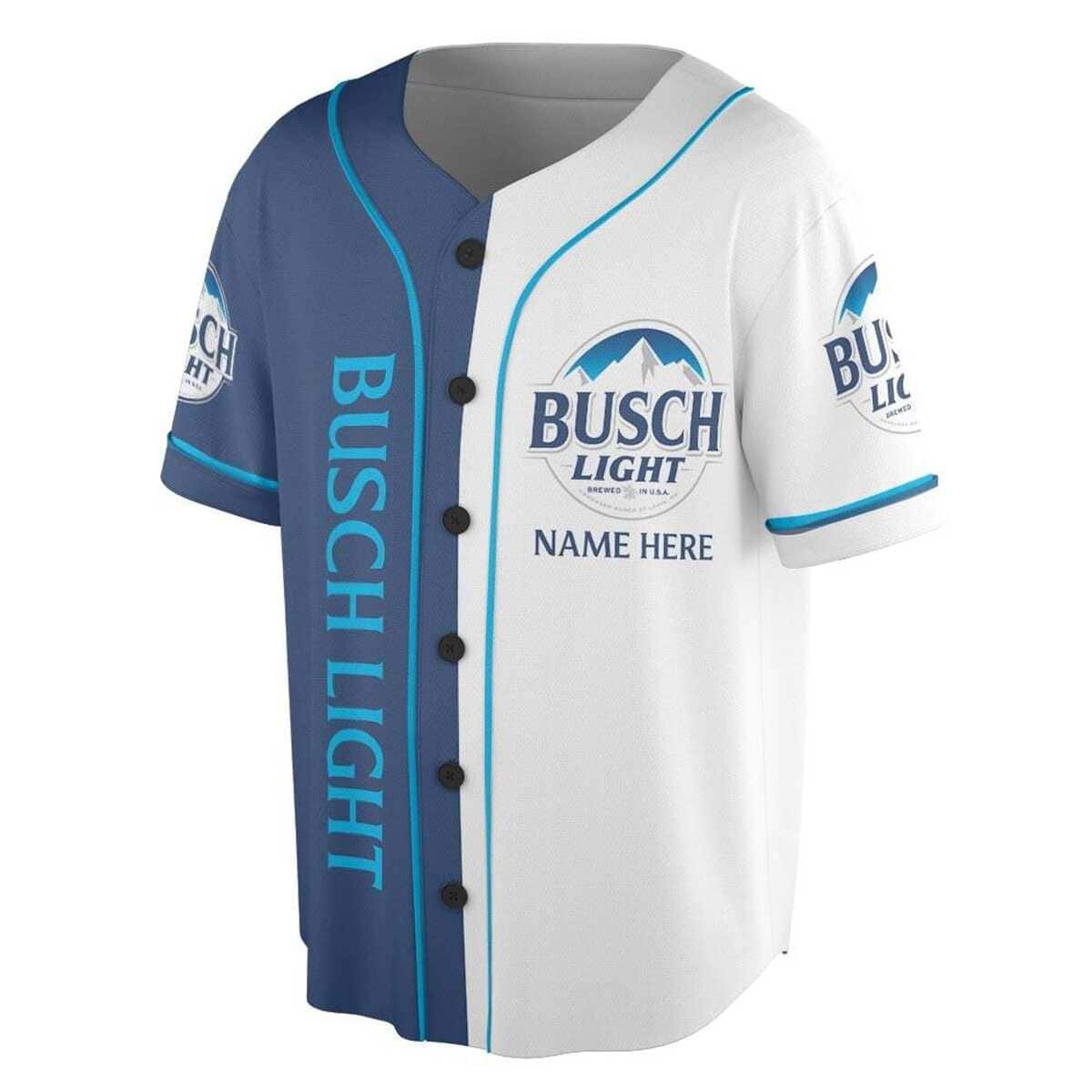Busch Light Baseball Jersey Custom Name Gift For Beer Drinkers Busch Light Baseball Jersey Custom Name Gift For Beer Drinkers