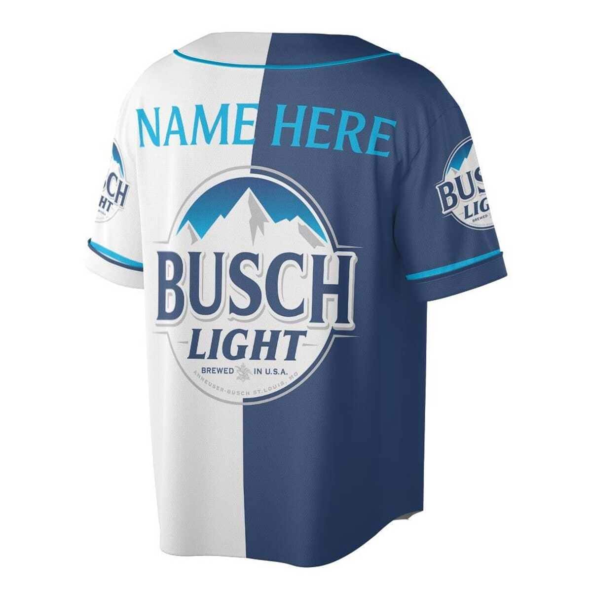 Busch Light Baseball Jersey Custom Name Gift For Beer Drinkers Busch Light Baseball Jersey Custom Name Gift For Beer Drinkers