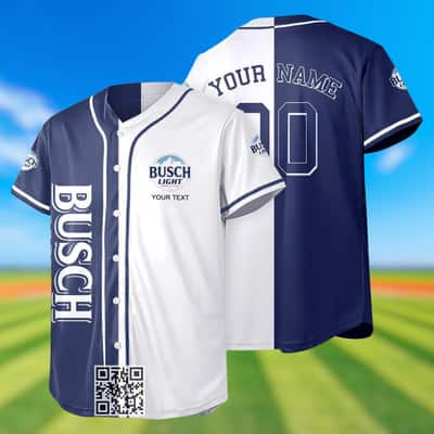 Personalized Busch Light Beer Baseball Jersey Custom Name Number Beer Lovers Gift