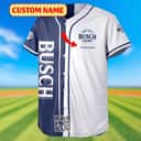 Personalized Busch Light Beer Baseball Jersey Custom Name Number Beer Lovers Gift