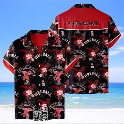 Fireball Whisky Hawaiian Shirt Tropical Flower Pattern Custom Name Fireball Whisky Hawaiian Shirt Tropical Flower Pattern Custom Name