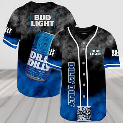 Bud Light Dilly Dilly Baseball Jersey Smoke Pattern Bud Light Dilly Dilly Baseball Jersey Smoke Pattern
