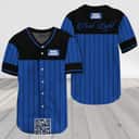 Bud Light Beer Baseball Jersey Sleek Black Vertical Striped