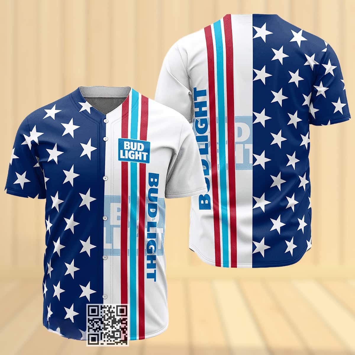Bud Light Beer Baseball Jersey US Flag Gift For Sport Fans Bud Light Beer Baseball Jersey US Flag Gift For Sport Fans
