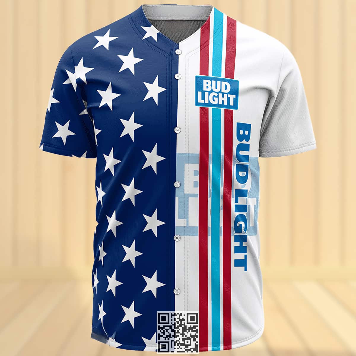 Bud Light Beer Baseball Jersey US Flag Gift For Sport Fans Bud Light Beer Baseball Jersey US Flag Gift For Sport Fans