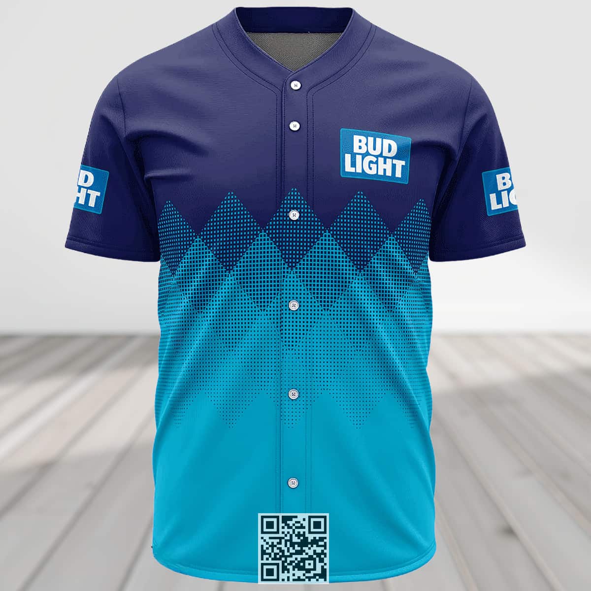 Personalized Bud Light Beer Baseball Jersey Blue Halftone Custom Name Personalized Bud Light Beer Baseball Jersey Blue Halftone Custom Name