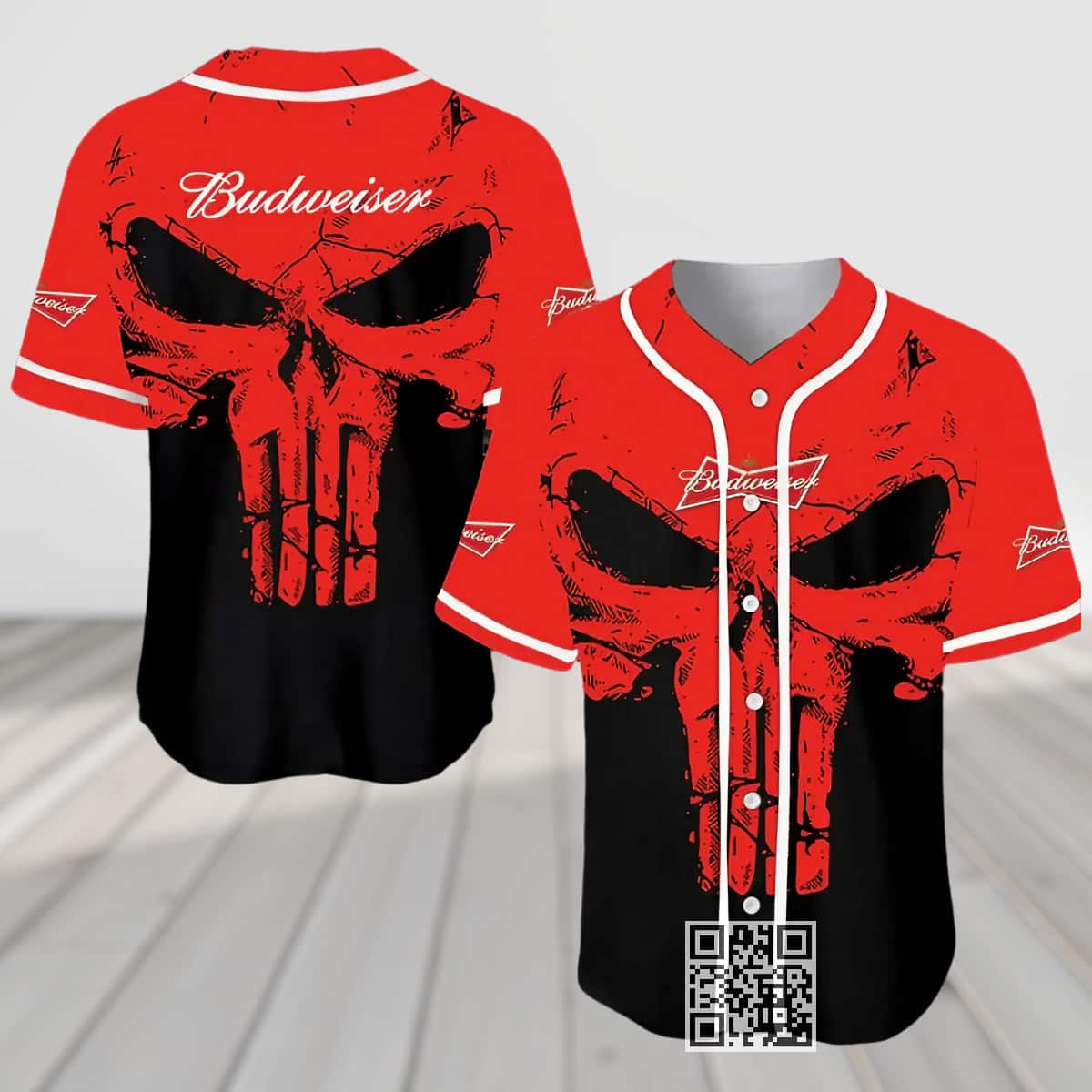Retro Skull Budweiser Beer Baseball Jersey Gift For Best Friends Retro Skull Budweiser Beer Baseball Jersey Gift For Best Friends